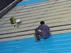 北京海淀区彩钢房顶防水补漏施工案例